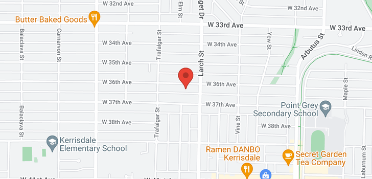 map of 2574 W 36TH AVENUE